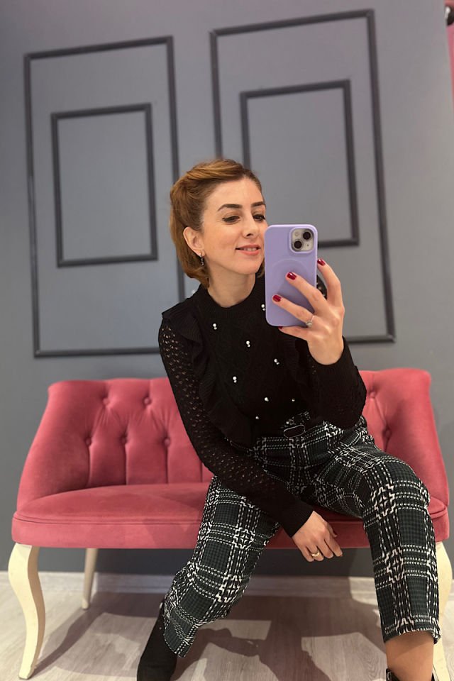 Ekoseli Tüvit Pantolon