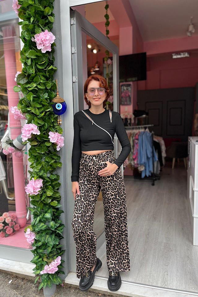 Fermuarlı Ottoman Crop Bluz -Siyah