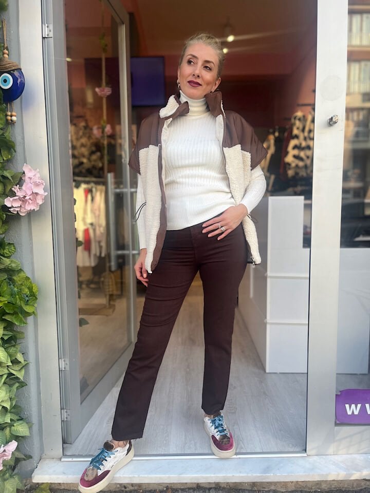 Paçası Kesik Orjinal Marka Jean-Acı Kahve