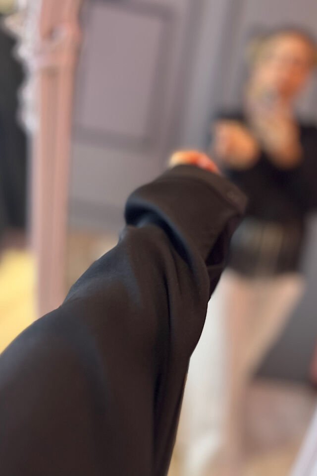 Püsküllü Gömlek -Siyah