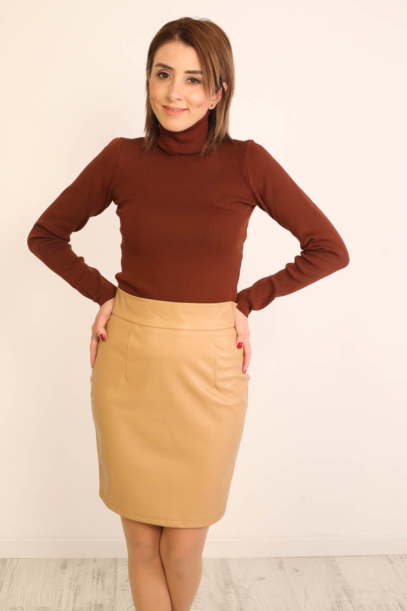 Kalem Mini Deri Etek