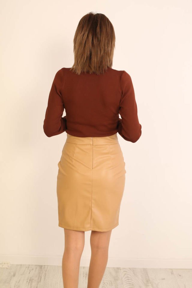 Kalem Mini Deri Etek