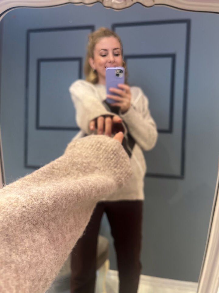 Büyük Baklava Desen Triko-Taş