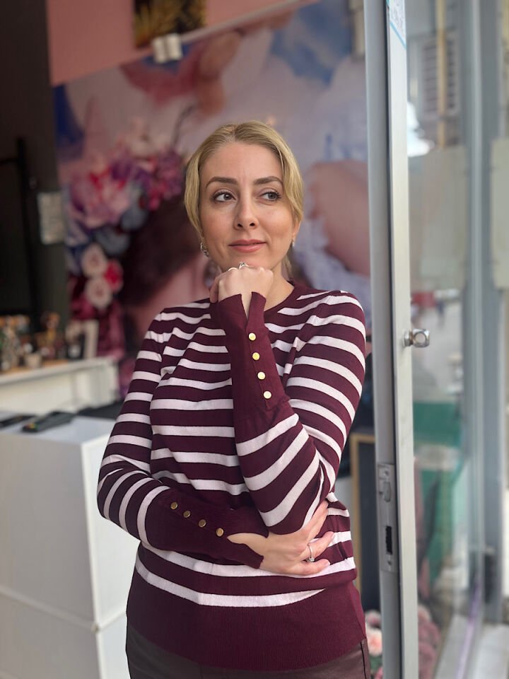 Kolları Troklu Triko-Bordo