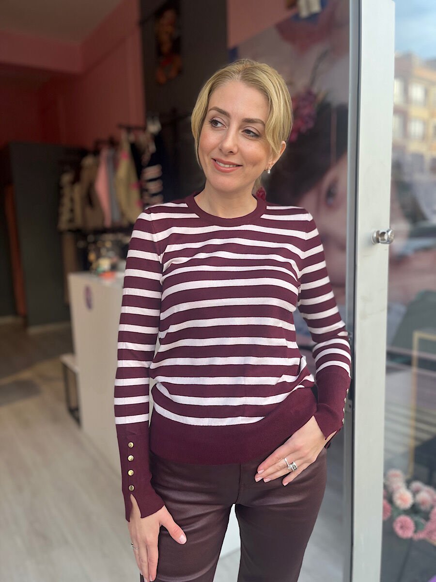 Kolları Troklu Triko-Bordo