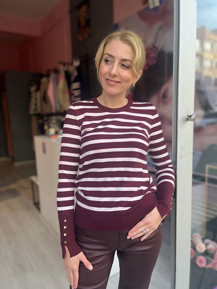 Kolları Troklu Triko-Bordo