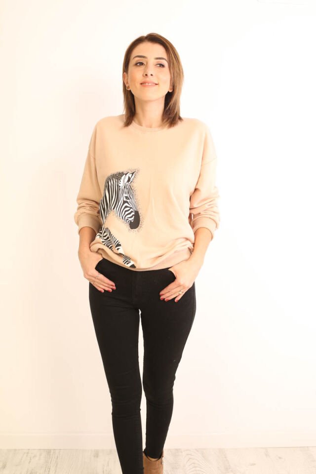 Zebralı Sweatshirt