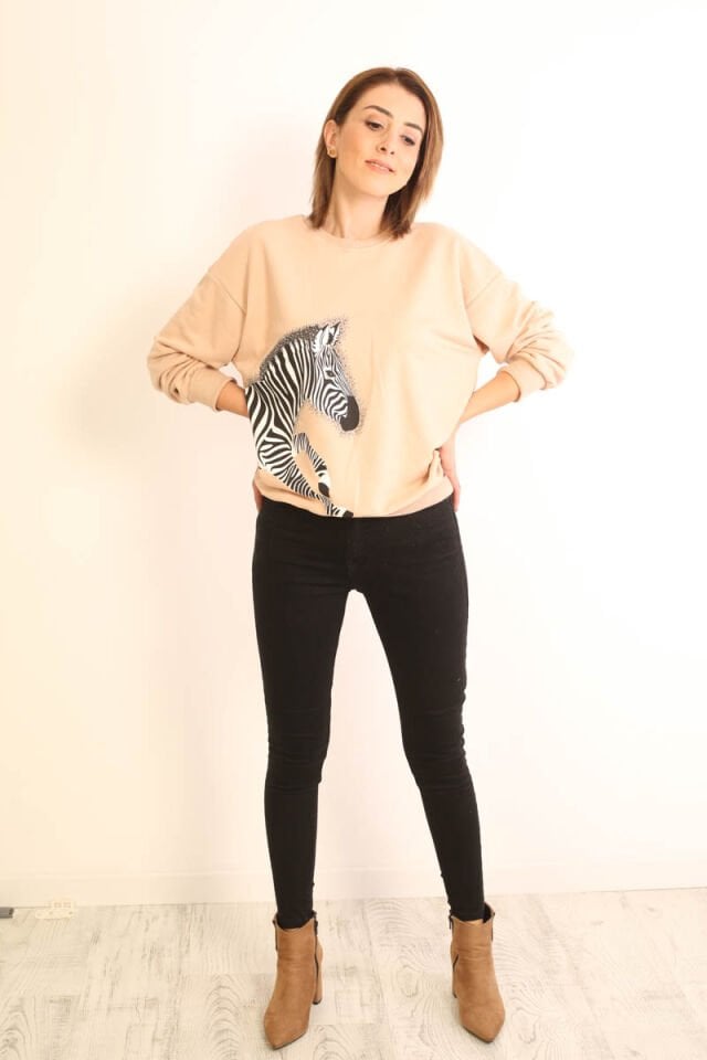Zebralı Sweatshirt