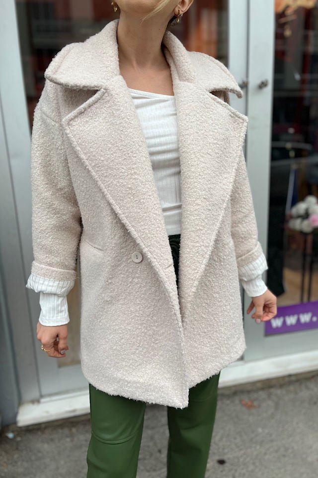 Oversize Kruvaze Kaban -Ekru