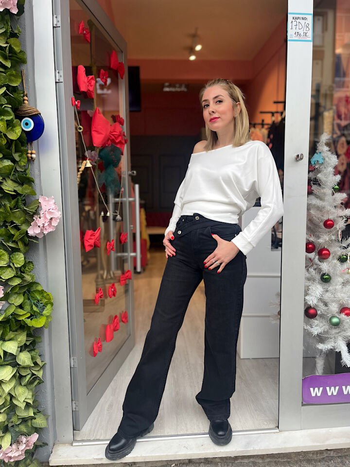 Çapraz Düğmeli Palazzo Jean-Füme