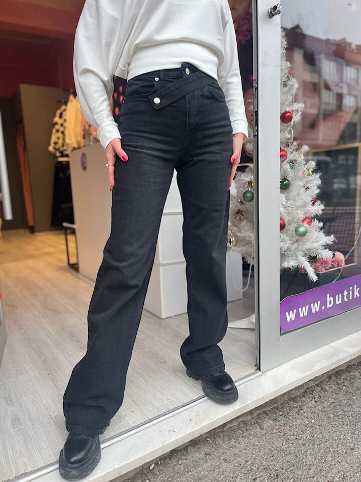 Çapraz Düğmeli Palazzo Jean-Füme