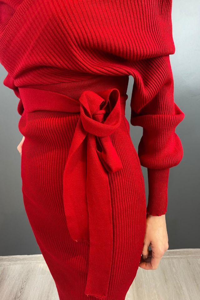 Kruvaze Triko Elbise