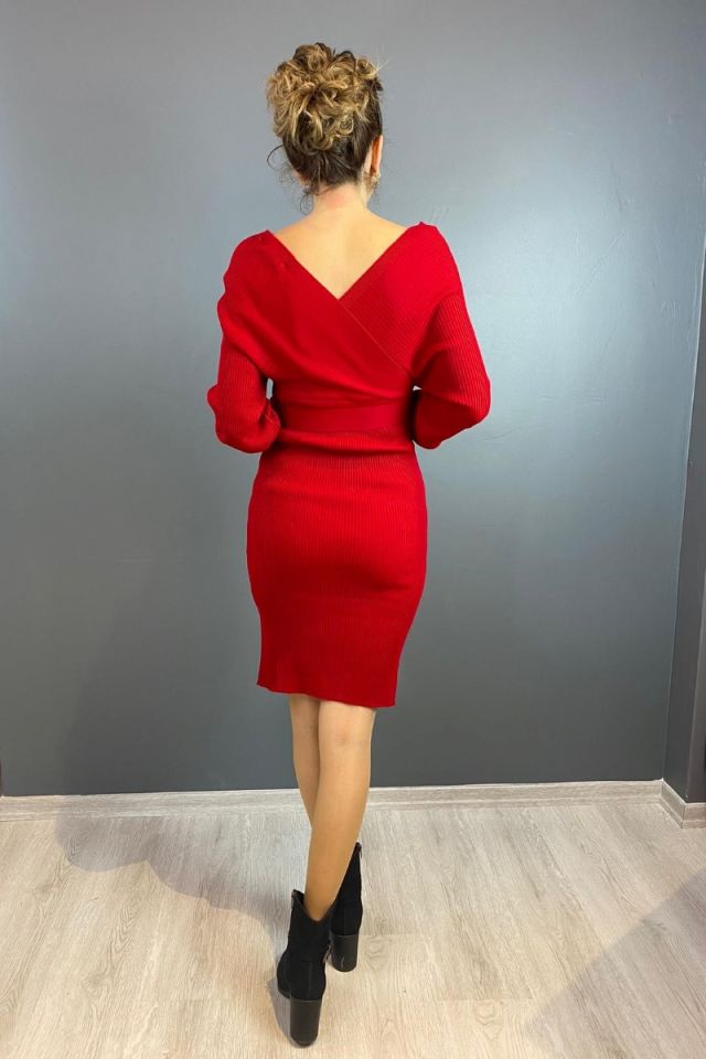 Kruvaze Triko Elbise