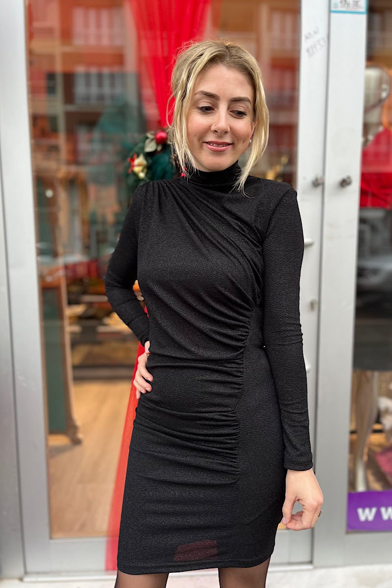 Drapeli Simli M*ng Elbise