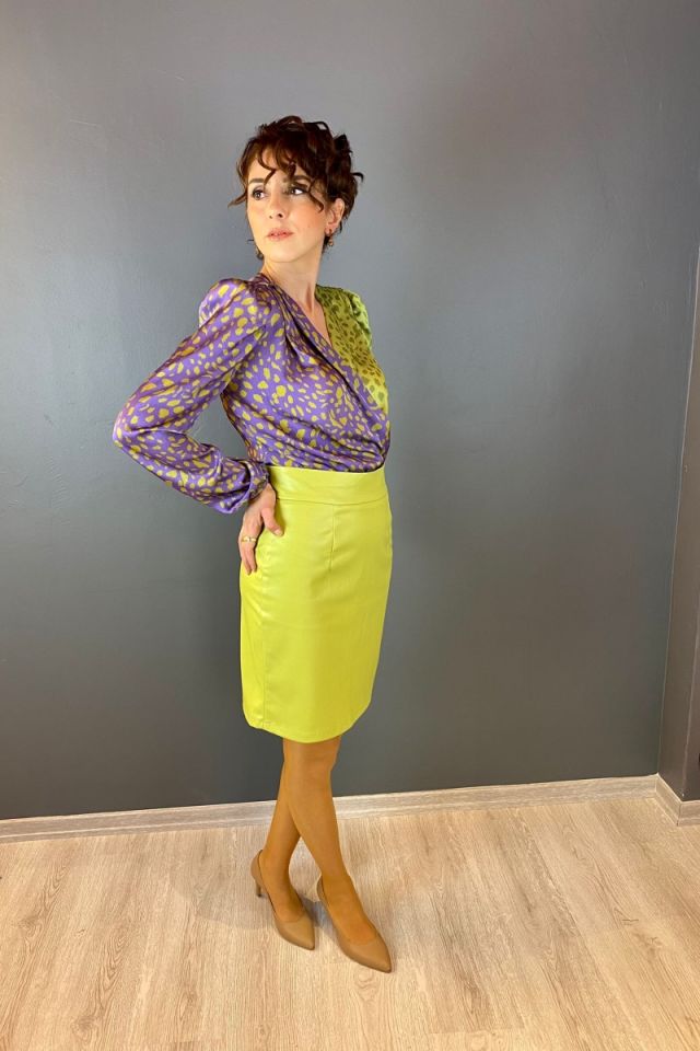 Kalem Mini Deri Etek