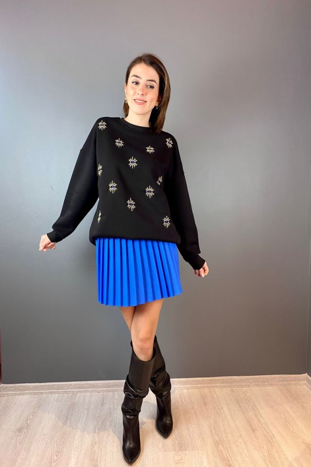 Göz Detaylı Sweatshirt