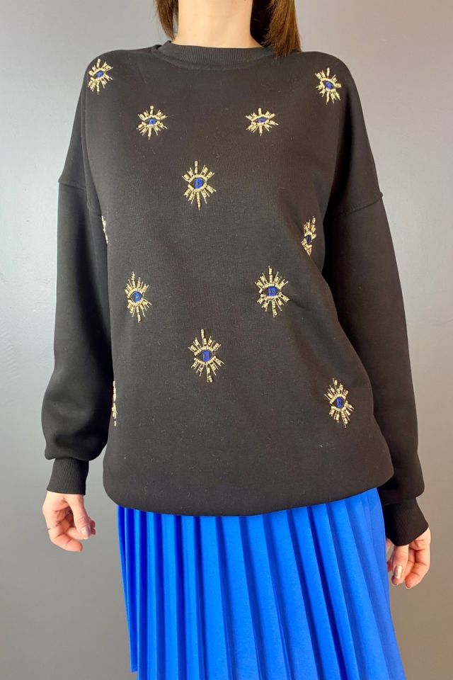 Göz Detaylı Sweatshirt