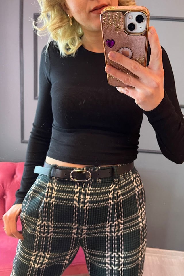 Fitilli Basic Bluz-Siyah