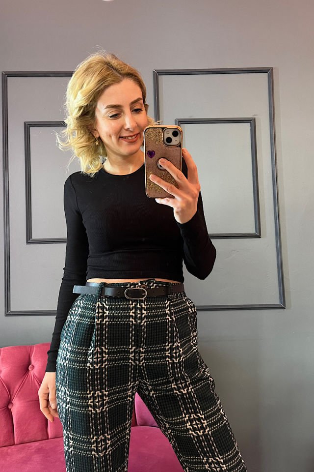 Fitilli Basic Bluz-Siyah