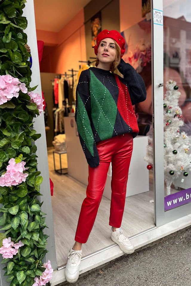 Baklava Desenli Kazak