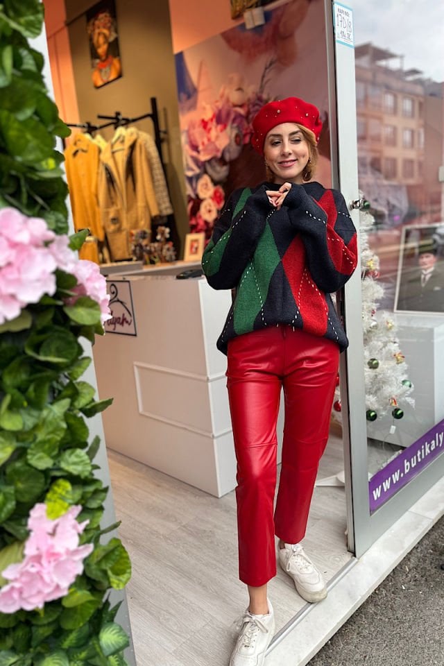 Baklava Desenli Kazak