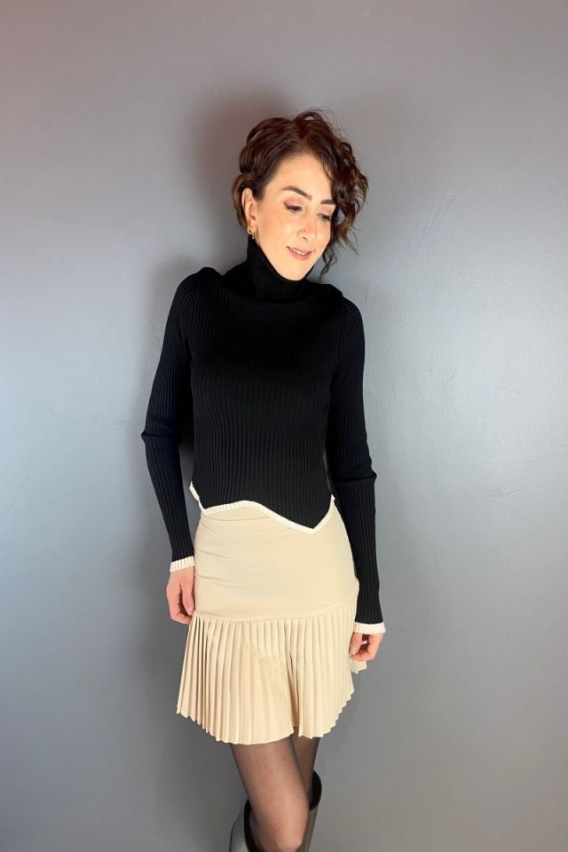 Double Kumaş Pilise Etek