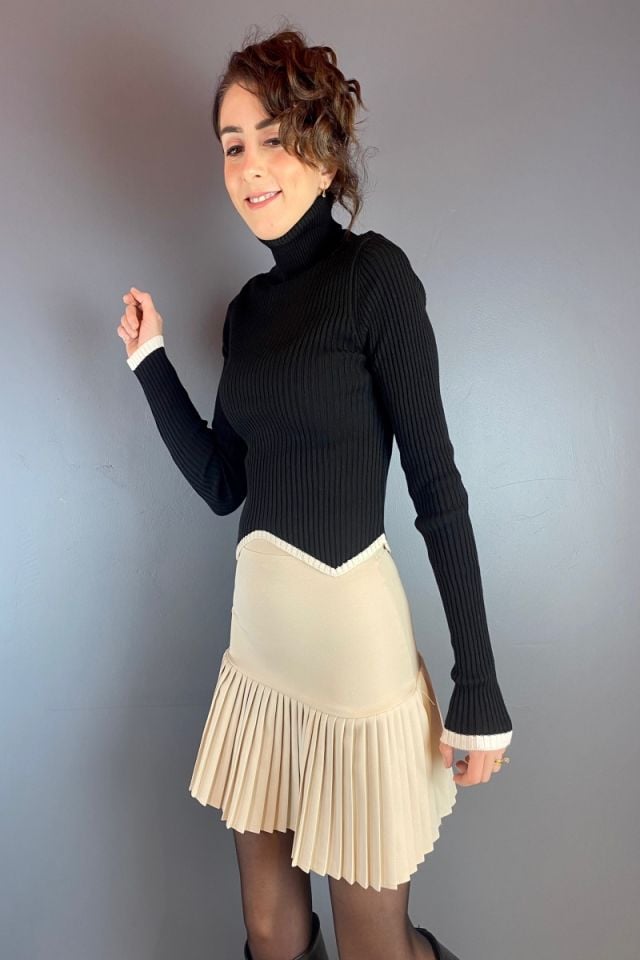 Double Kumaş Pilise Etek