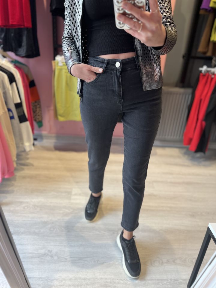 Mom Fit Jean -Antrasit