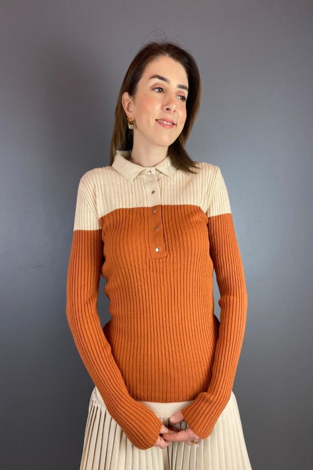 İki Renkli Fitilli Triko