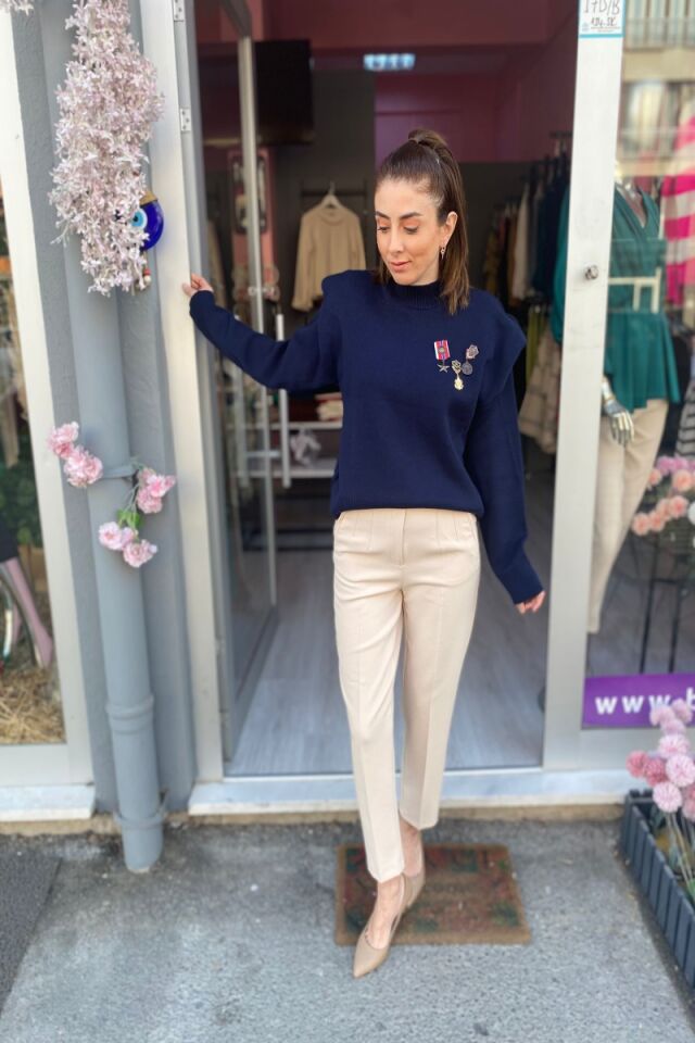 Madalyalı Vatkalı Kazak Lacivert