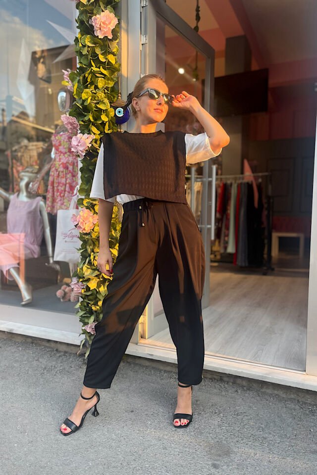 Vatkalı Süveterli Bluz