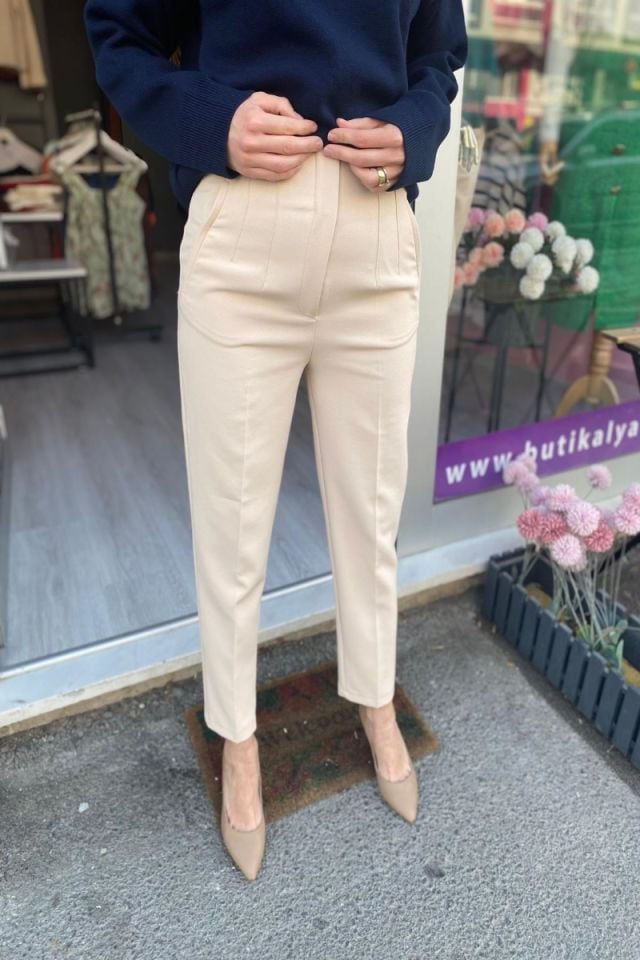 Flatolu Pantolon Bej