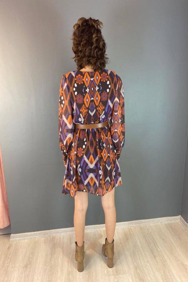 Kemerli Şifon Elbise