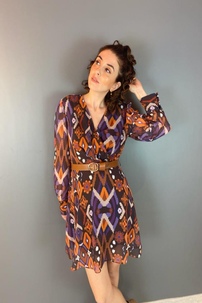 Kemerli Şifon Elbise