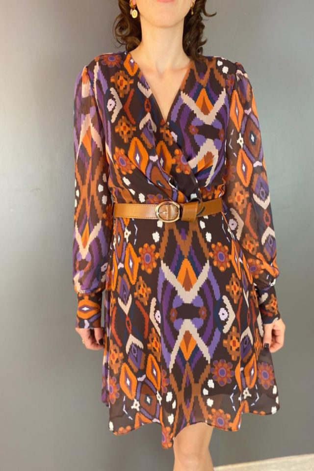 Kemerli Şifon Elbise