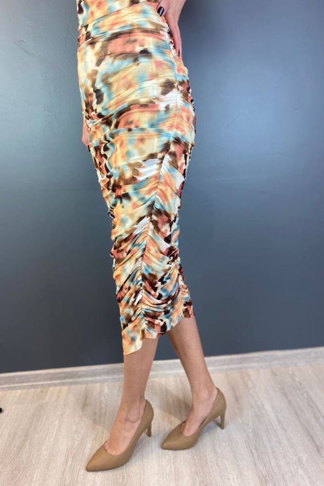 Batik Desen Büzgülü Etek