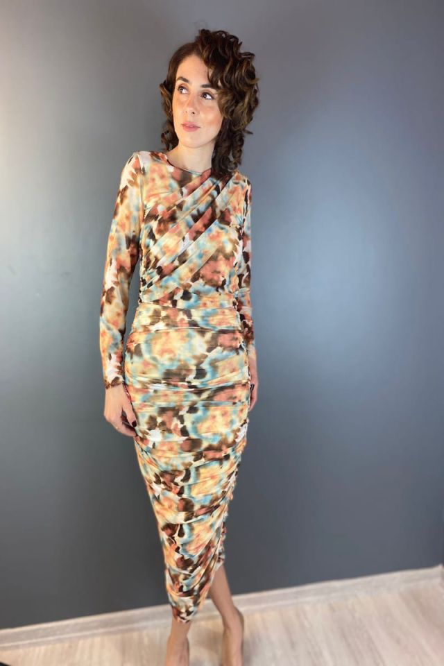 Batik Desen Büzgülü Etek