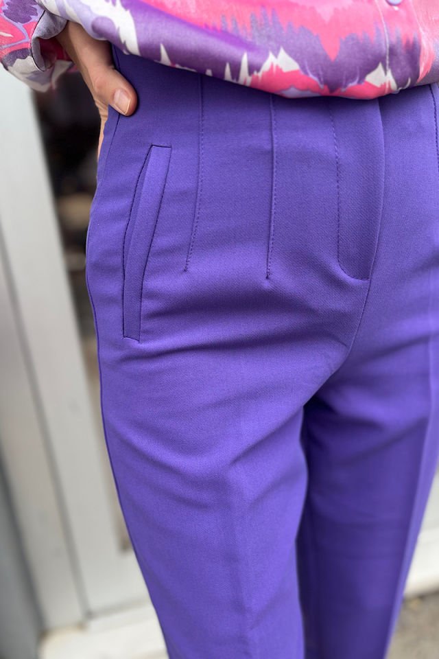 Pensli Marka Pantolon-Mor