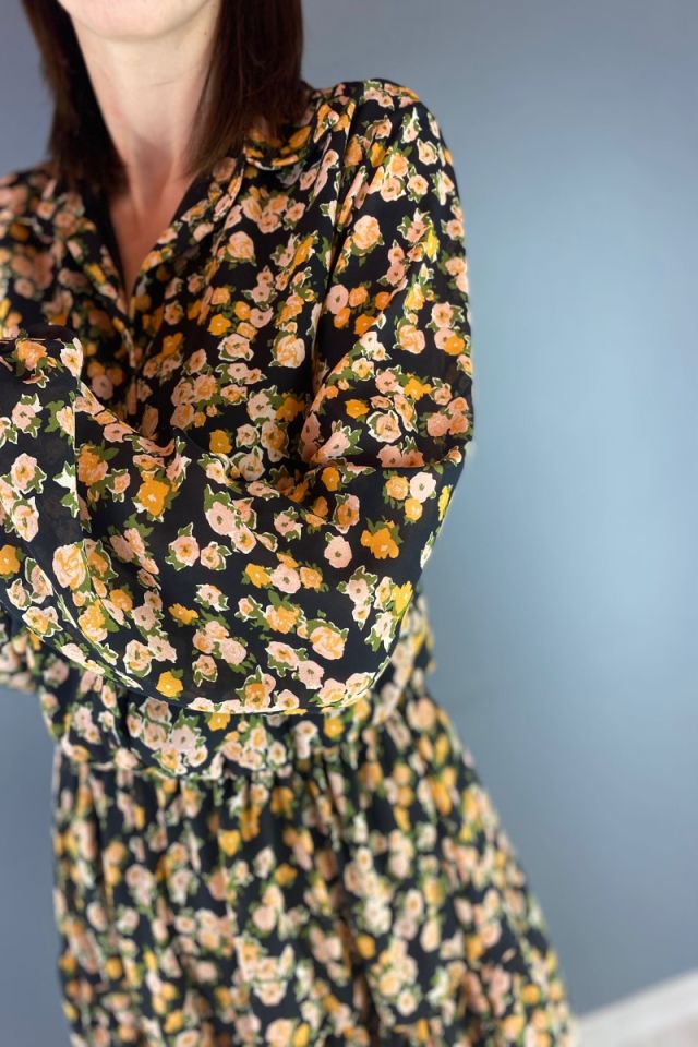 Beli Büzgülü Şifon Elbise