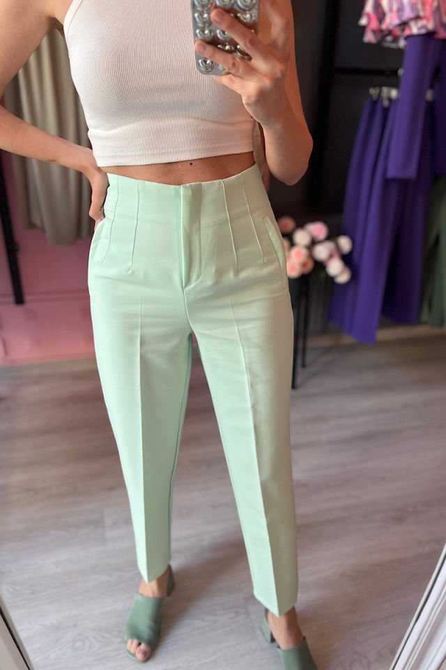 Pensli Marka Pantolon-Mint