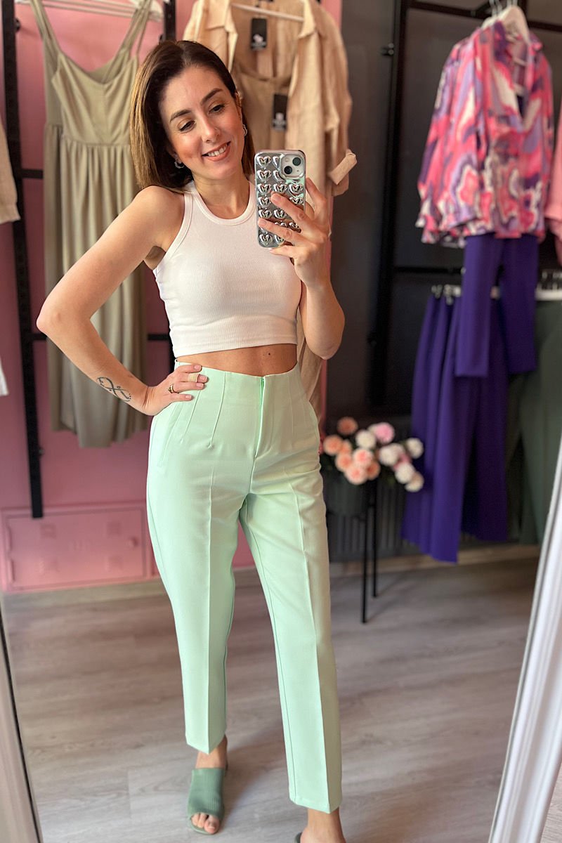 Pensli Marka Pantolon-Mint