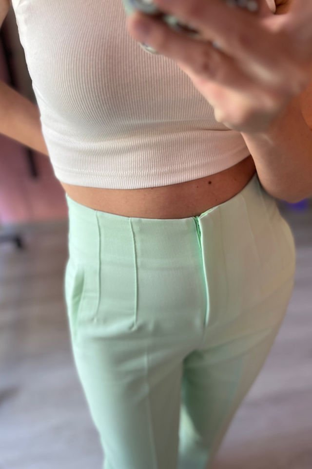 Pensli Marka Pantolon-Mint