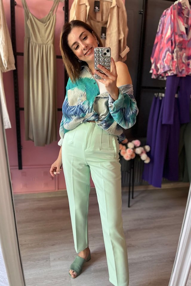 Pensli Marka Pantolon-Mint