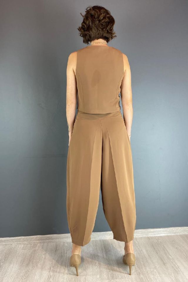 Yelek Pantolon Takım Camel
