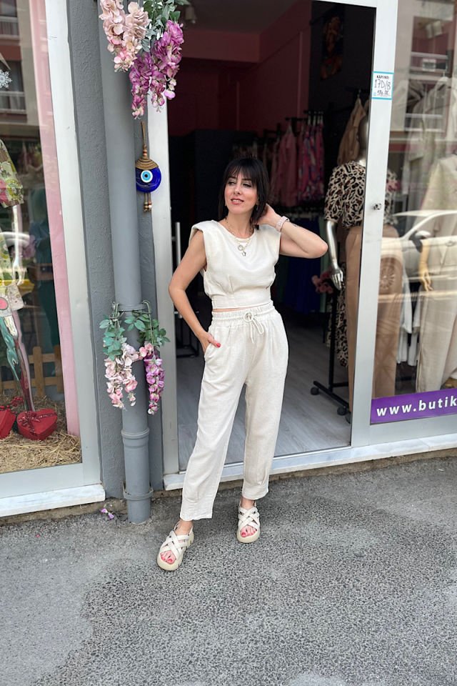 Vatkalı Crop Bluz-Taş