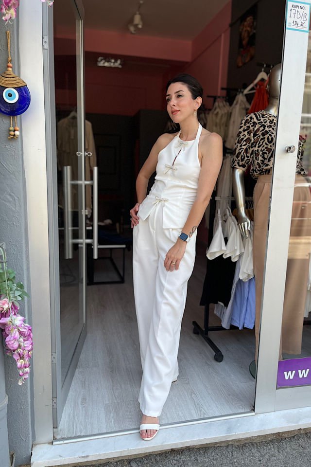 Palazzo Pantolon -Beyaz