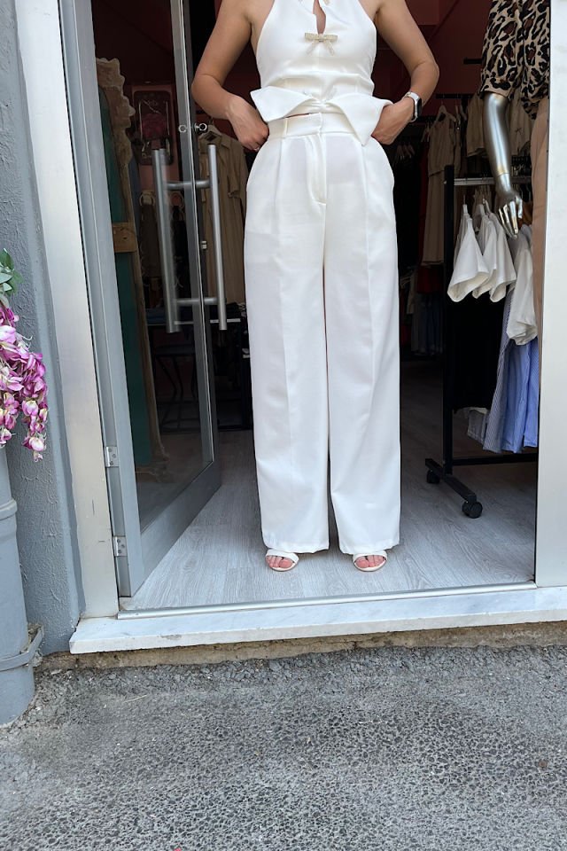 Palazzo Pantolon -Beyaz