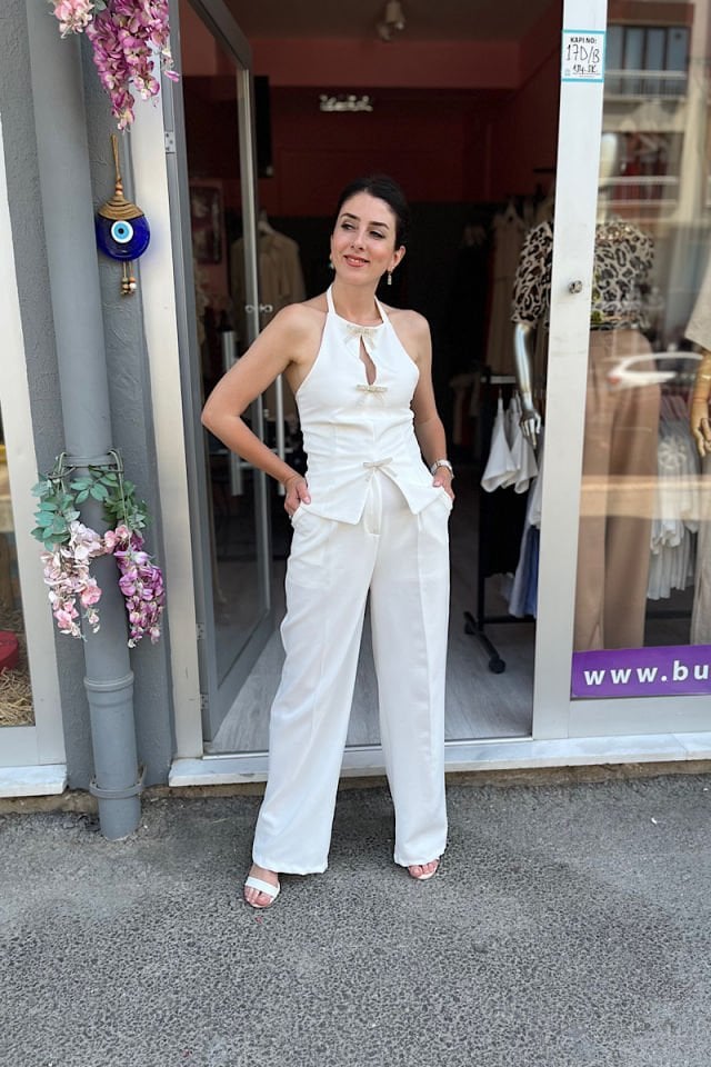 Palazzo Pantolon -Beyaz