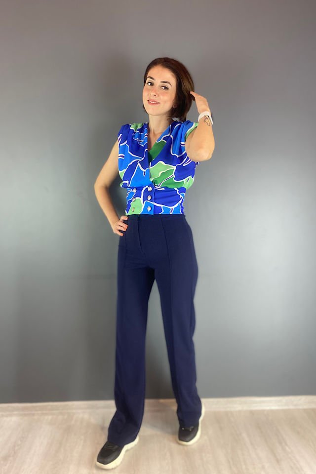 Çımalı Pantolon-Lacivert