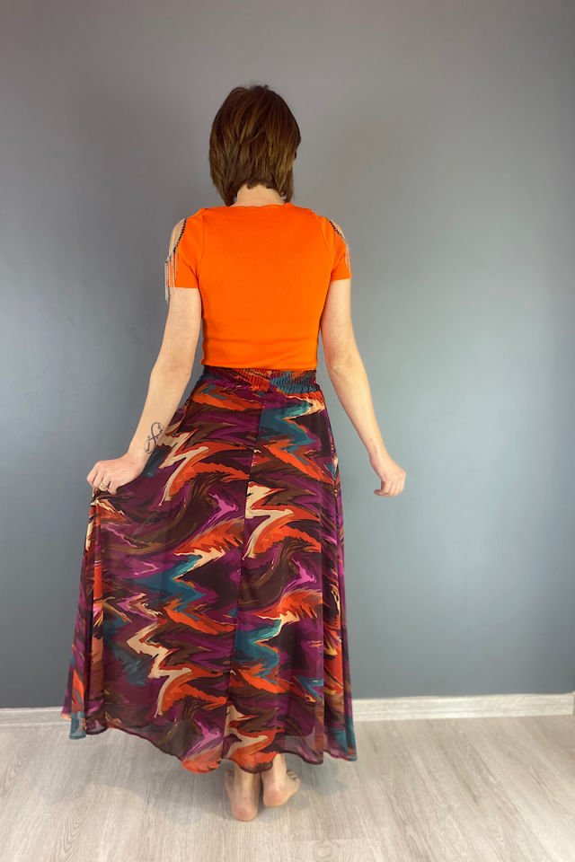 Omuz Zincirli Triko-Turuncu